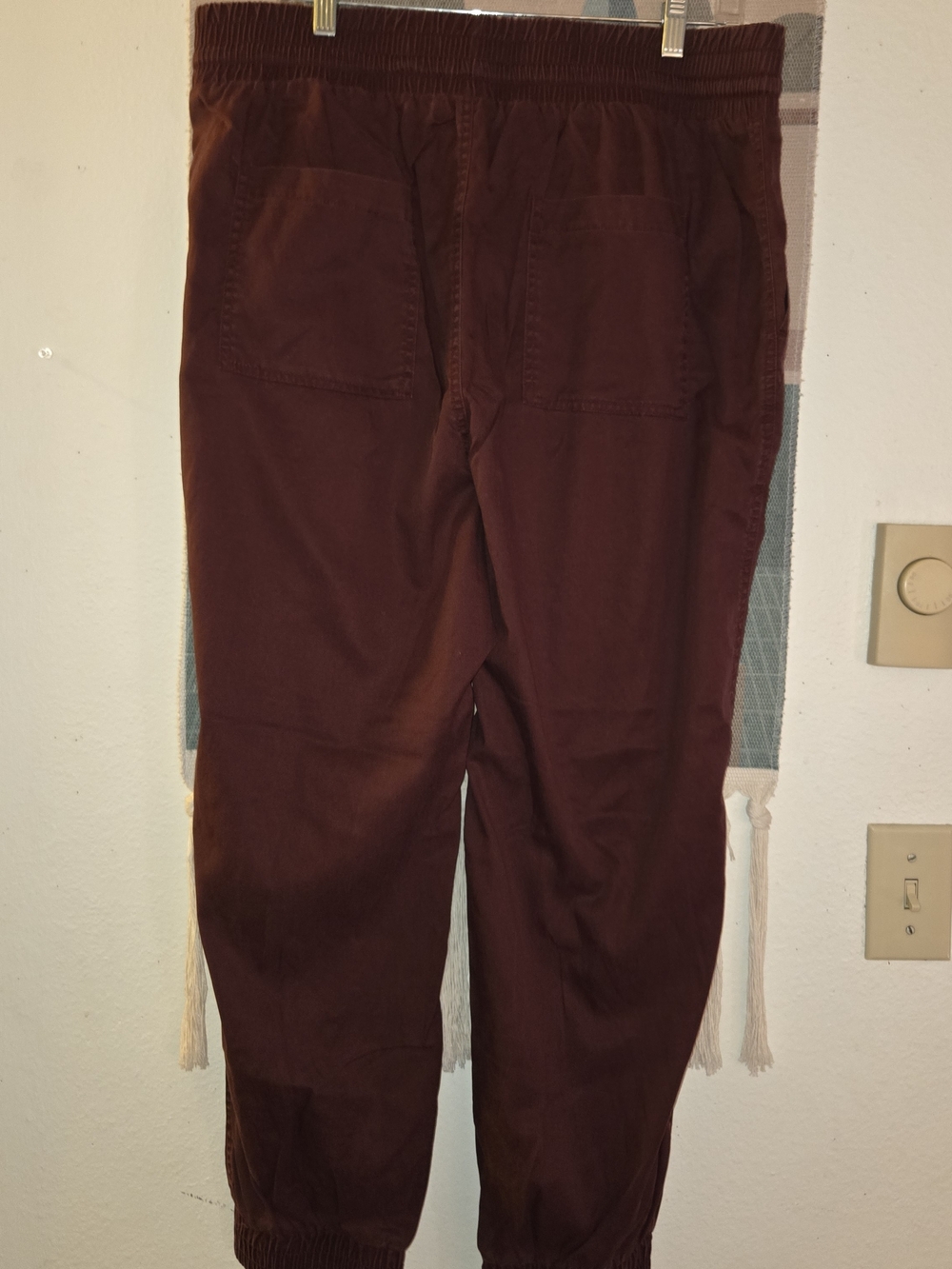 a new day Burgundy Drawstring Track Joggers - Picture 4 of 7